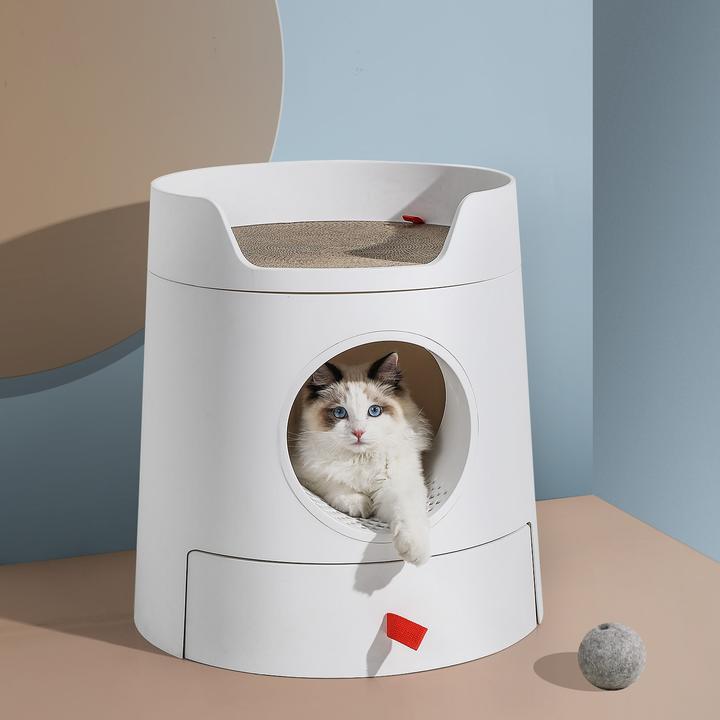 Design Katzentoilette Schloss 2-in-1