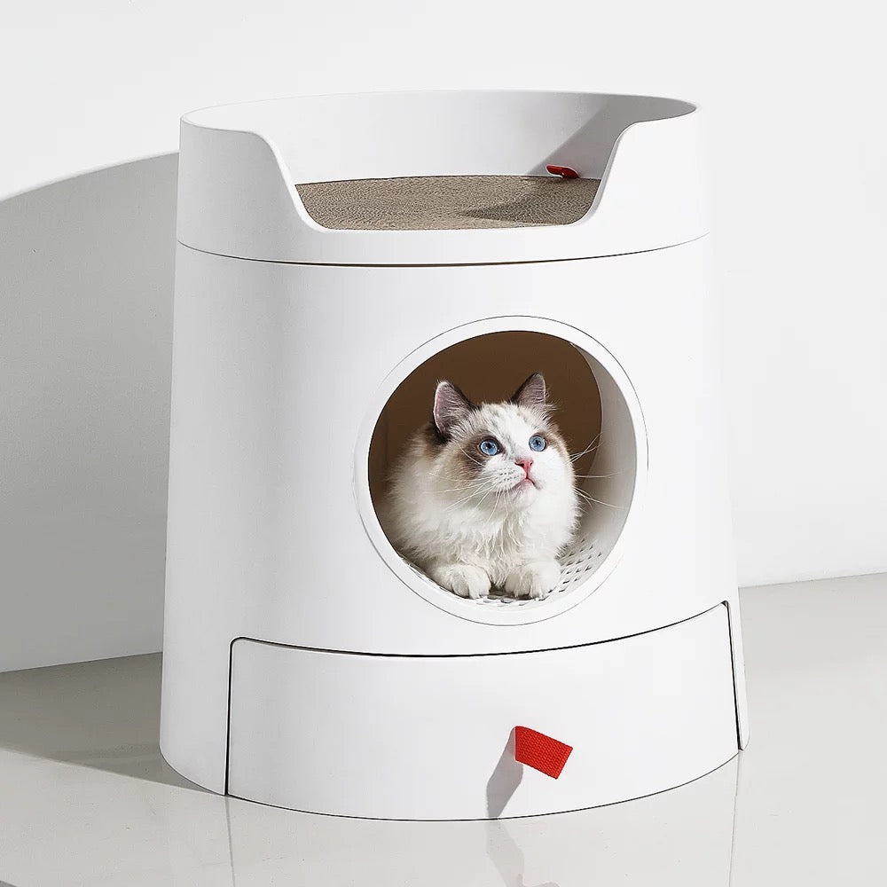 Design Katzentoilette Schloss 2-in-1